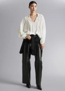 Hot Afslappet Broderibluse Kvinder Bluser Og Skjorter