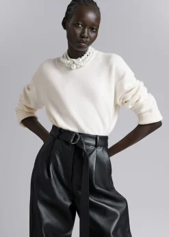 Discount Afslappet Striktroje Kvinder Strik