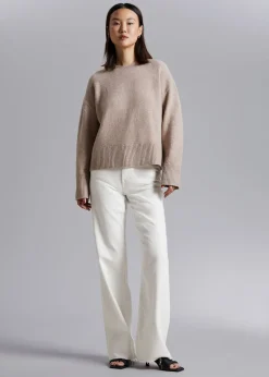 Outlet Afslappet Striktroje Kvinder Strik