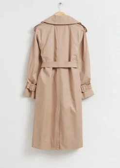 Discount Afslappet Trenchcoat Med Lang Pasform Kvinder Frakker & Jakker