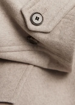 New Afslappet Uldfrakke Med Baelte Kvinder Frakker & Jakker