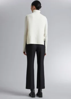 New Baeltede Hojtaljede Cropped Bukser Kvinder Bukser