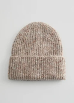 Clearance Beanie Af Uldblanding Kvinder Matchende Sæt