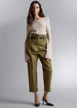 Store Bell Sleeve Cashmere Jumper Kvinder Kashmir