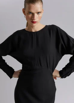 Best Sale Bias-Cut Midi-Kjole Kvinder Kjoler