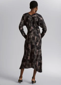 Discount Bias-Cut Midi-Kjole Kvinder Kjoler