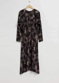 Discount Bias-Cut Midi-Kjole Kvinder Kjoler