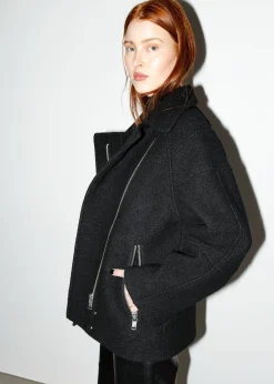 Shop Biker Uldjakke Kvinder Frakker & Jakker