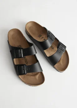 Sale Birkenstock Arizona Laeder Kvinder Flade Sandaler