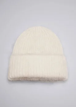 Fashion Borstet Mohair-Blend Beanie Kvinder Matchende Sæt