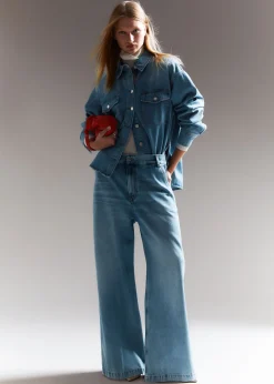 Shop Brede Jeans Med Lav Talje Kvinder Denim