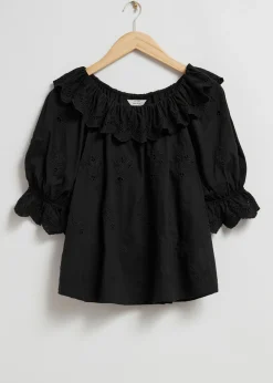 New Broderet Bluse Kvinder Bluser Og Skjorter