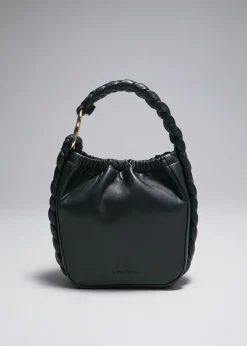 Clearance Bucket Bag I Flettet Laeder Kvinder Tasker