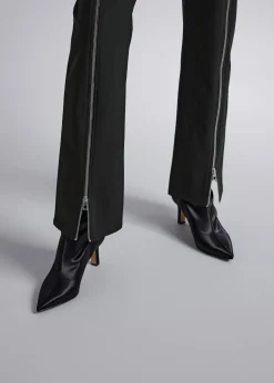 Fashion Bukser Med Lynlas Kvinder Bukser