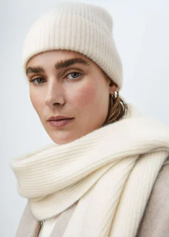 Store Cashmere Strik Torklaede Kvinder Matchende Sæt