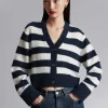 Online Cropped Strik Cardigan Kvinder Strik