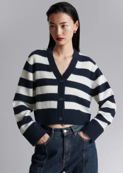 Online Cropped Strik Cardigan Kvinder Strik