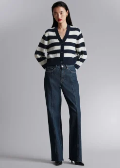 Online Cropped Strik Cardigan Kvinder Strik