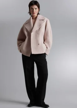 Shop Dobbeltradet Uldjakke Kvinder Frakker & Jakker