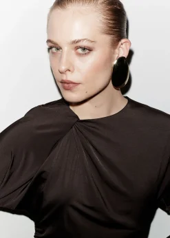 Shop Draperet Midikjole Kvinder Kjoler