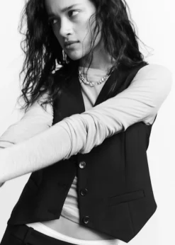 Clearance Enkeltradet Vest Kvinder Toppe