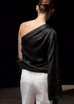 Online En-Skulder Satin Top Kvinder Toppe