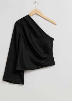 Online En-Skulder Satin Top Kvinder Toppe