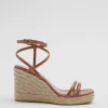 Discount Espadrillesandaler I Laeder Kvinder Sandaler Med Hael