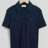 Store Fitted Uniform Detail Polo Shirt Kvinder Toppe
