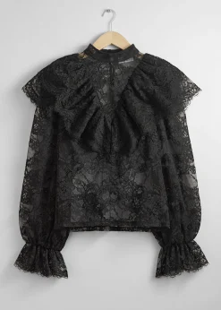 Best Sale Flaesede Blondebluse Kvinder Bluser Og Skjorter