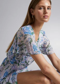 Shop Flutter Sleeve Wrap Midi-Kjole Kvinder Kjoler