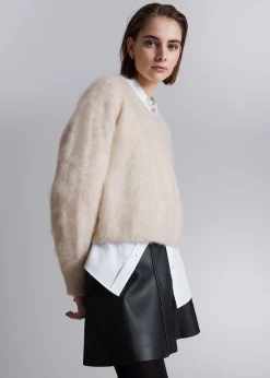 Best Sale Fuzzy Knit Jumper Kvinder Strik