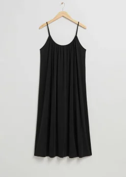 Hot Gathered Detail Strappy Dress Kvinder Kjoler