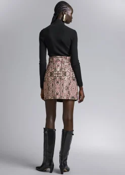 Cheap Glitter Jacquard Mini-Nederdel Kvinder Nederdele