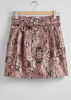 Cheap Glitter Jacquard Mini-Nederdel Kvinder Nederdele