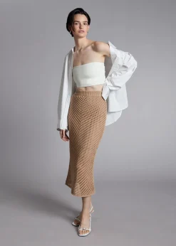 Best Sale Haeklet Midi Nederdel Kvinder Nederdele