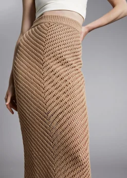 Best Sale Haeklet Midi Nederdel Kvinder Nederdele