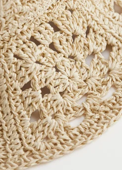 Sale Haeklet Strabottehat Kvinder Hovedbeklædning