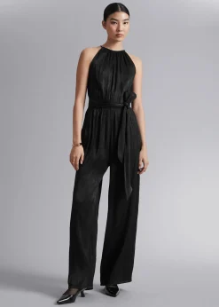 Flash Sale Halterneck Jumpsuit Med Baelte Kvinder Jumpsuits