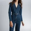 Shop Jumpsuit Med Baelte Kvinder Denim