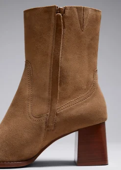 Flash Sale Klassiske AnkelStøvler I Laeder Kvinder Støvler