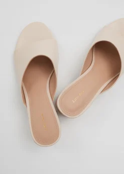 Cheap Klassiske Laedermuler Kvinder Sandaler Med Hael