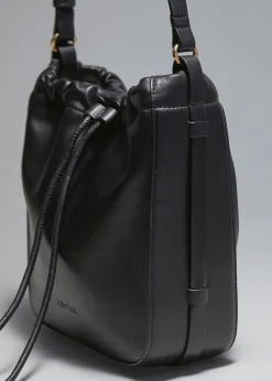 Online Knyttet Laeder Bucket Bag Kvinder Tasker