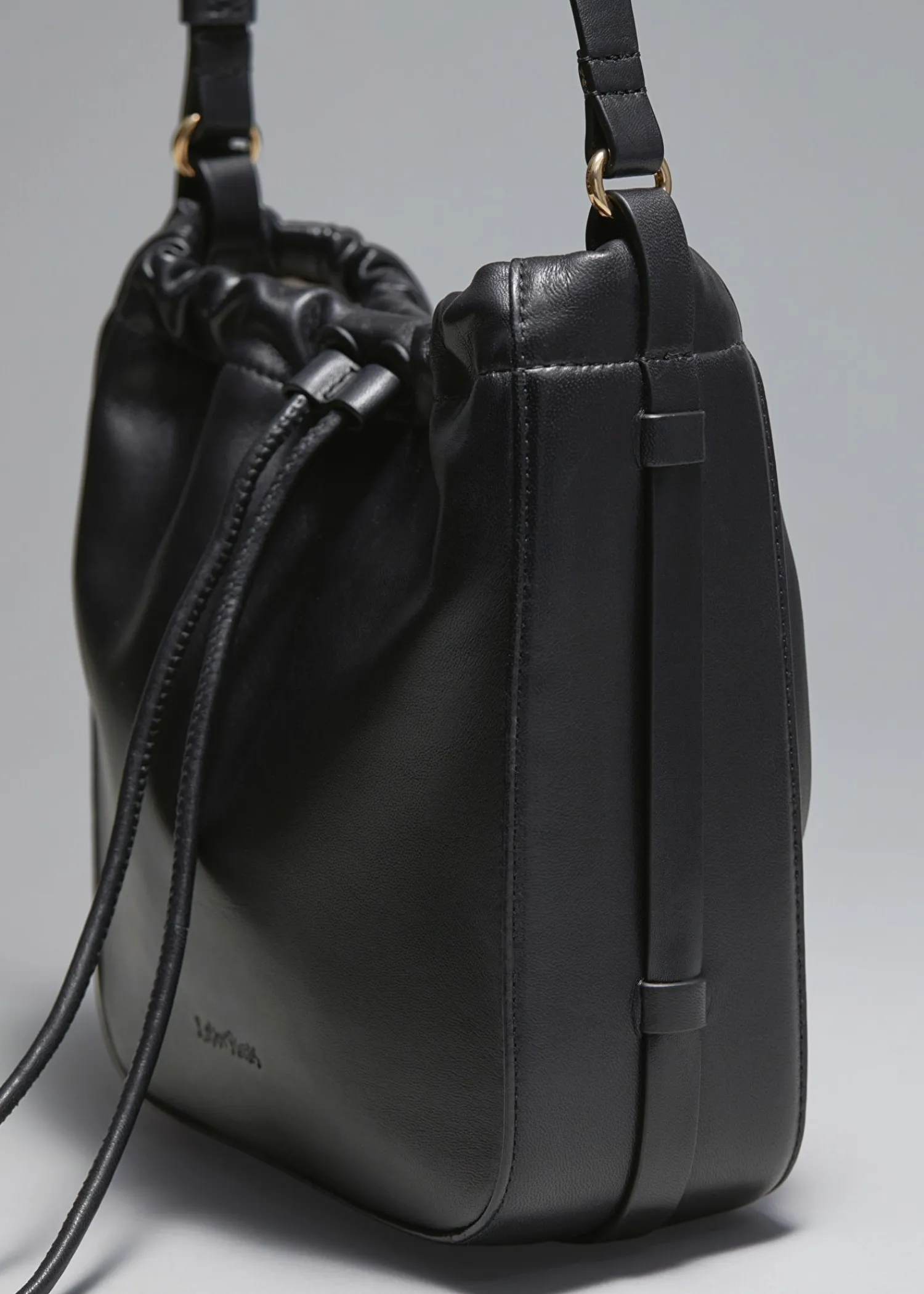 Online Knyttet Laeder Bucket Bag Kvinder Tasker