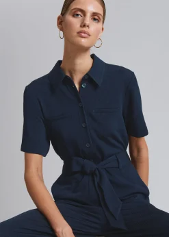 New Kortaermet Jumpsuit Med Baelte Kvinder Jumpsuits