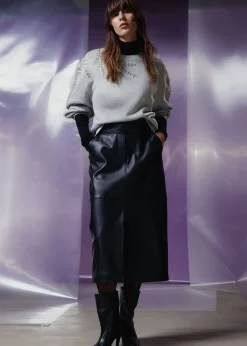 Best Laeder Paperbag Talje Nederdel Kvinder Nederdele