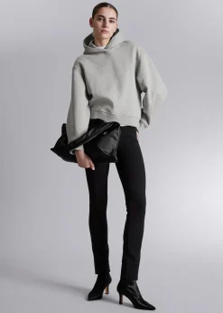 Fashion Langaermet Haettetroje Kvinder Toppe