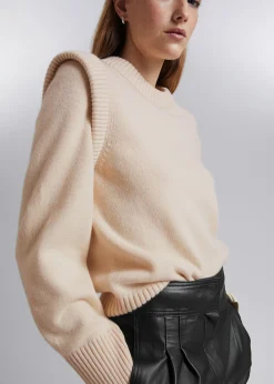 Cheap Merino Jumper Med Forlaenget Skulder Kvinder Strik