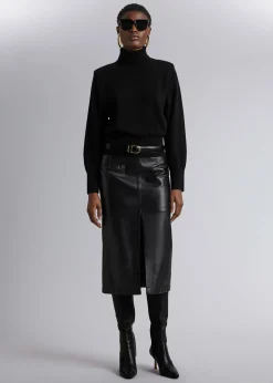 Clearance Merino Rullekrave Striktroje Kvinder Strik