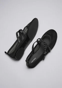 Fashion Mesh Ballet Lejligheder Kvinder Lejligheder